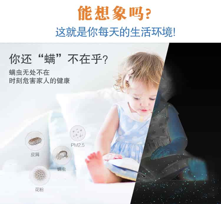 你那個(gè)想象嗎？這就是你每天的生活環(huán)境，你還“螨”不在乎？螨蟲無處不在，時(shí)刻危害家人的健康，劃分，皮屑，PM2.5，螨蟲。