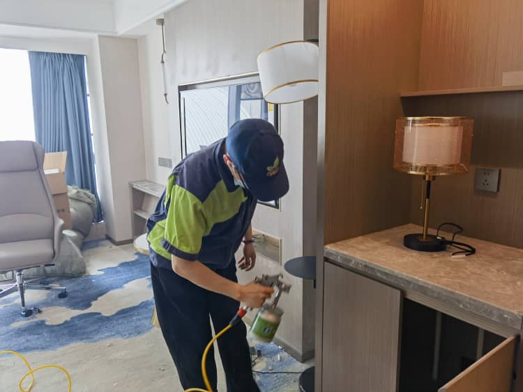 漢陽(yáng)酒店除甲醛：格瑞樂(lè)蠻扎實(shí)！